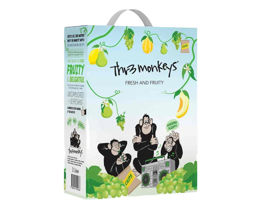 Thr3 Monkeys Fresh & Fruity Hvítt- 3000ml