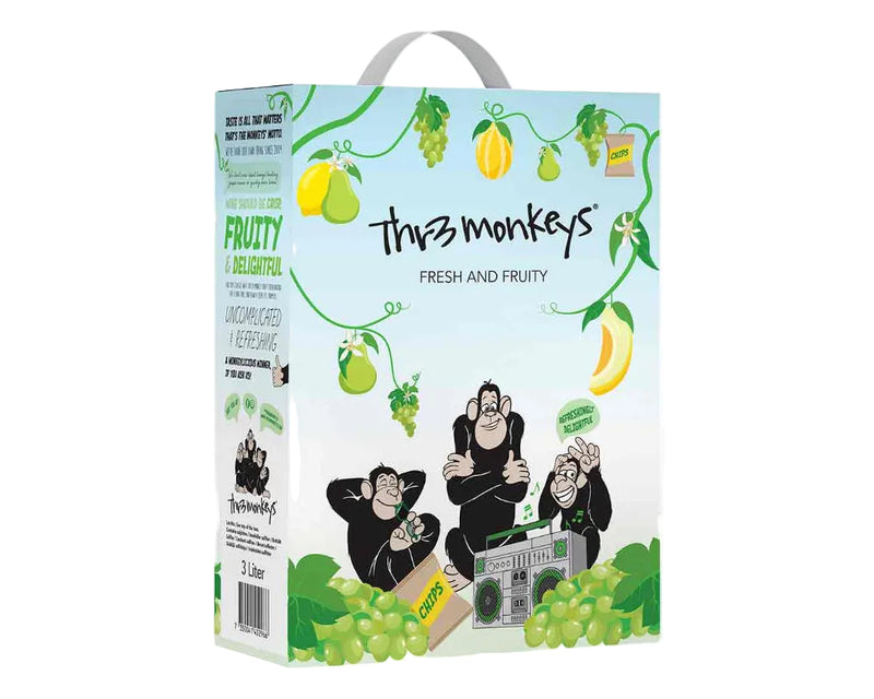 Thr3 Monkeys Fresh & Fruity Hvítt- 3000ml
