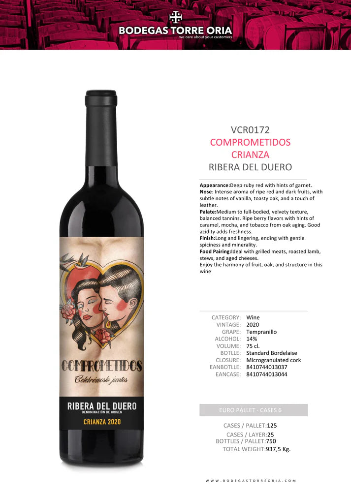 Torre Oria Ribera del Duero Crianza 2020 - 750ml