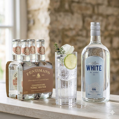 White Gin by Rosée 700ml x 4x Fentimans Connoisseurs Tonic