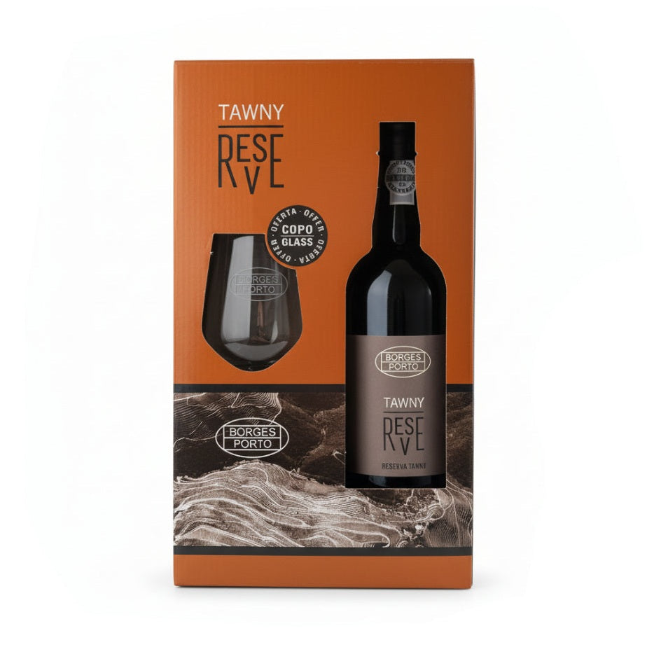 Borges Porto Reserve Tawny Gjafakassi m/ Borges Portvínsglasi  - 750ml