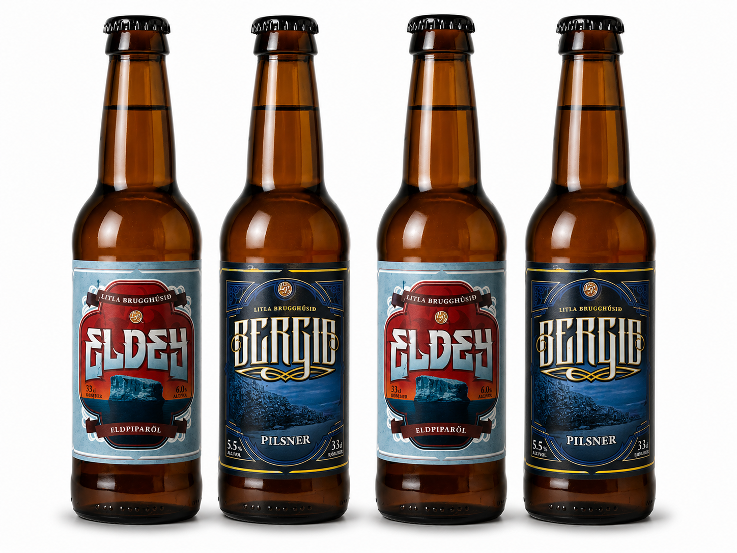 Litla Brugghúsið Mix (2x Bergið+2x Eldey) - 4x330ml