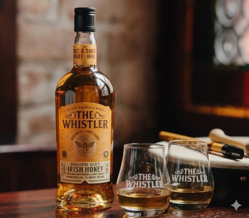 Whistler Irish Honey Whiskey + 2 glös